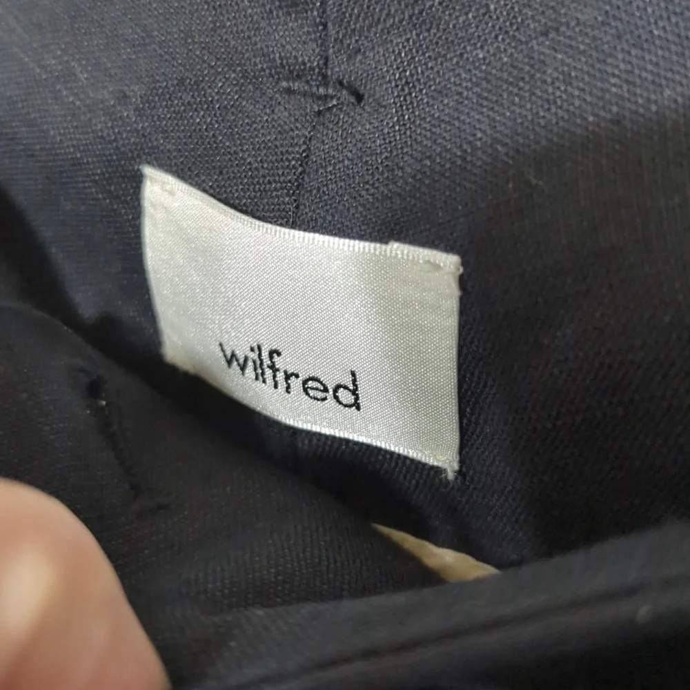 Aritzia Wilford Black Tie Crop Pants